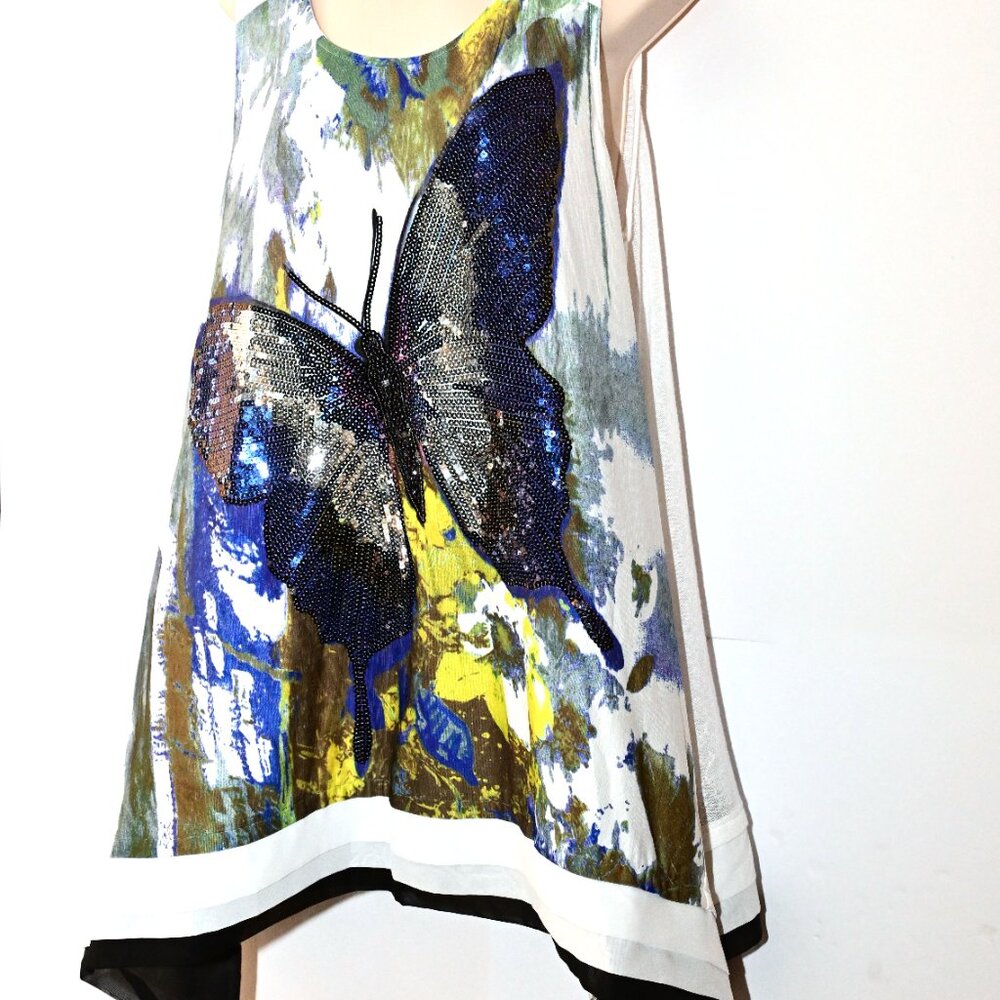 VINTAGE CONCEPT- Embellished Tunic Top XL- Sparkling!! - Picture 5 of 9